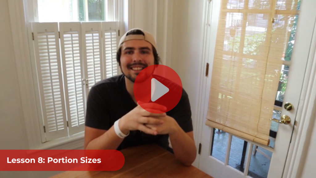 Watch Alex's lesson on portion sizes!