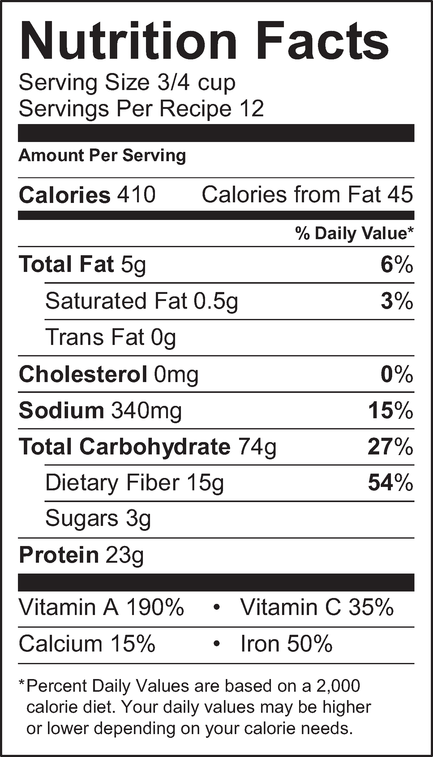 Nutrition Facts