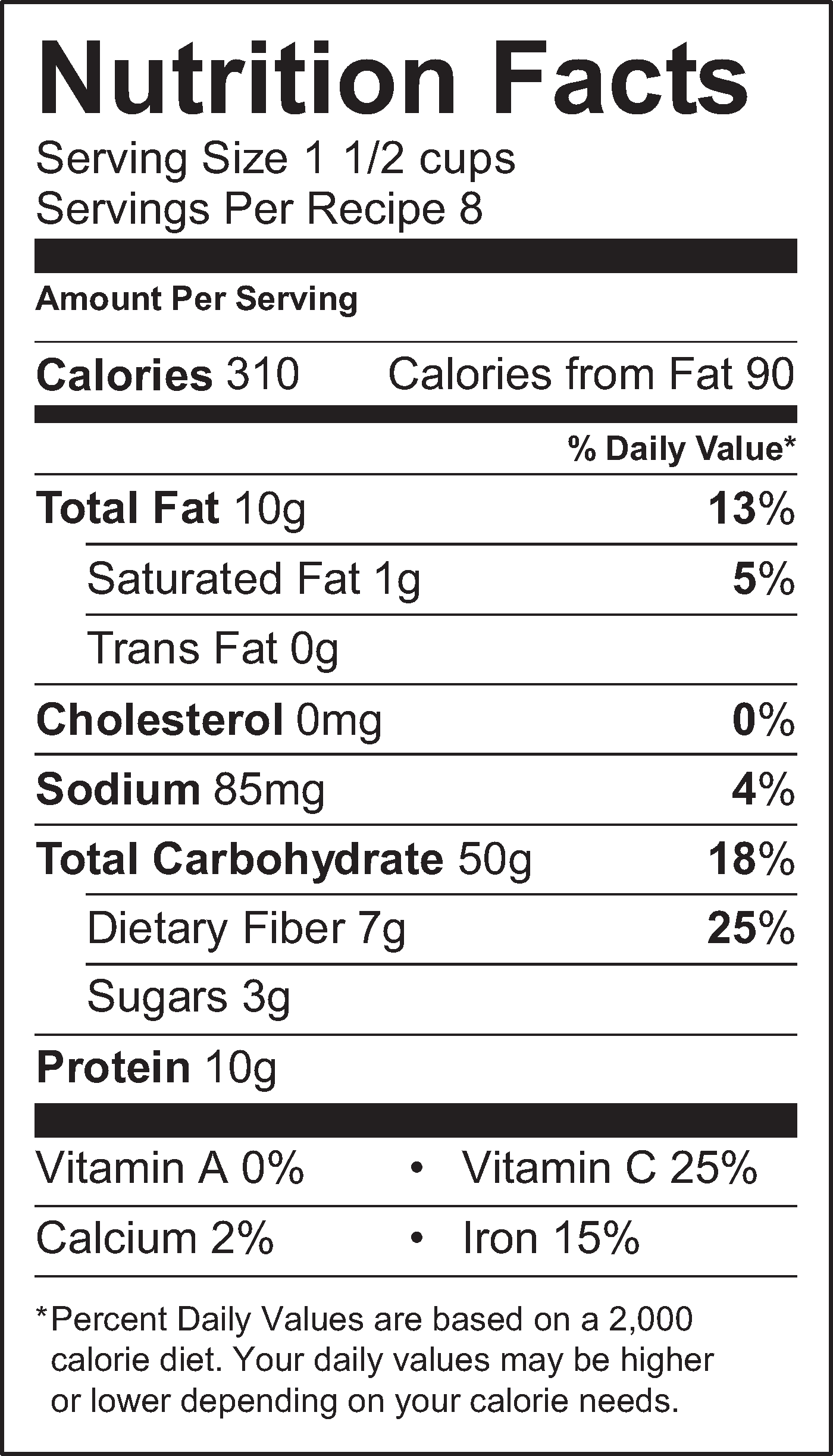 Nutrition Facts