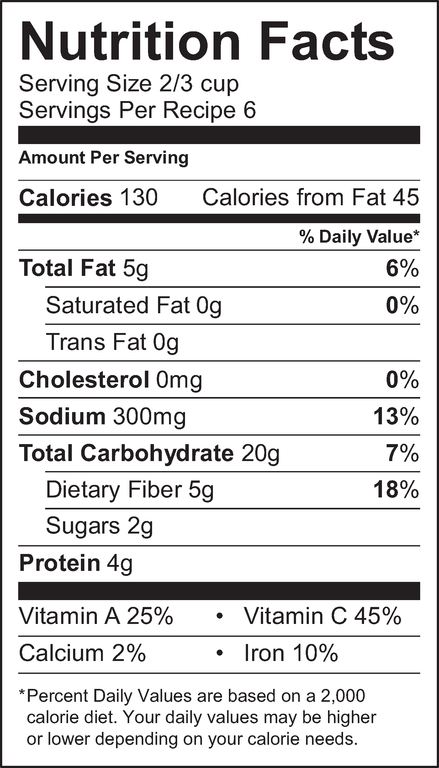 Nutrition Facts