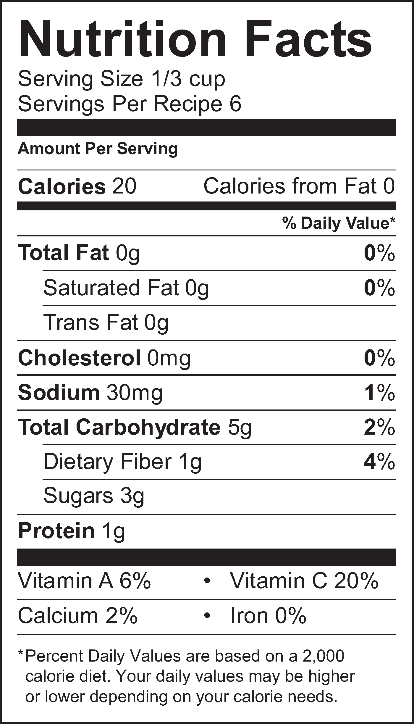 Nutrition Facts