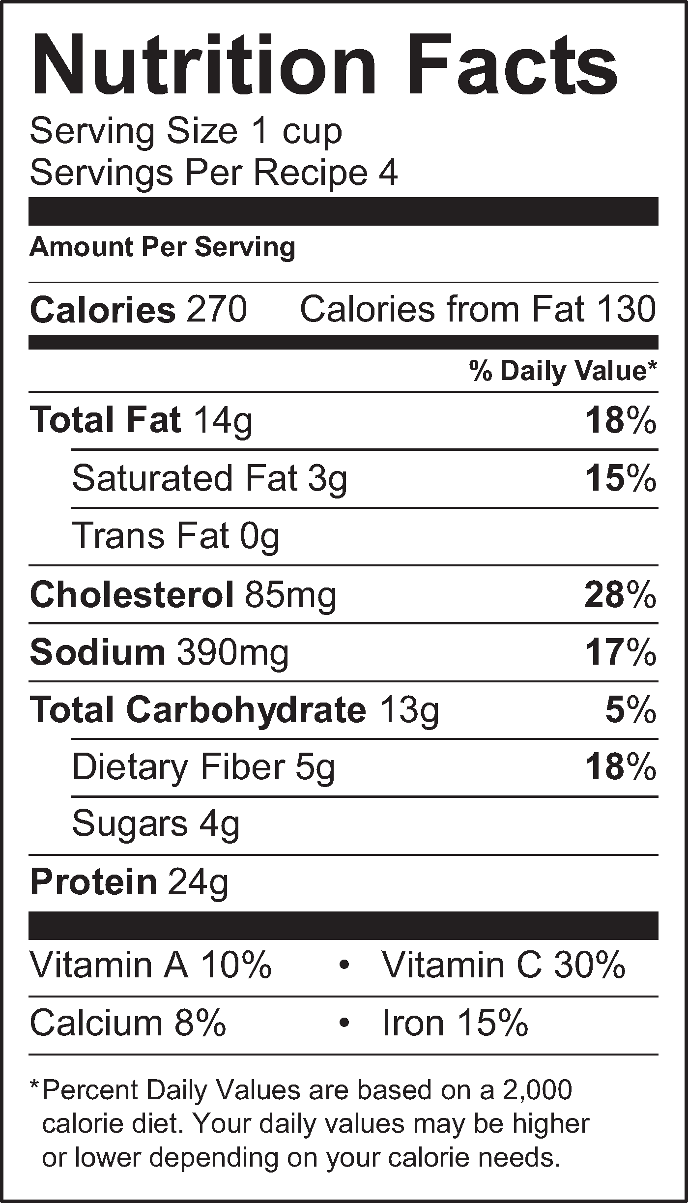 Nutrition Facts